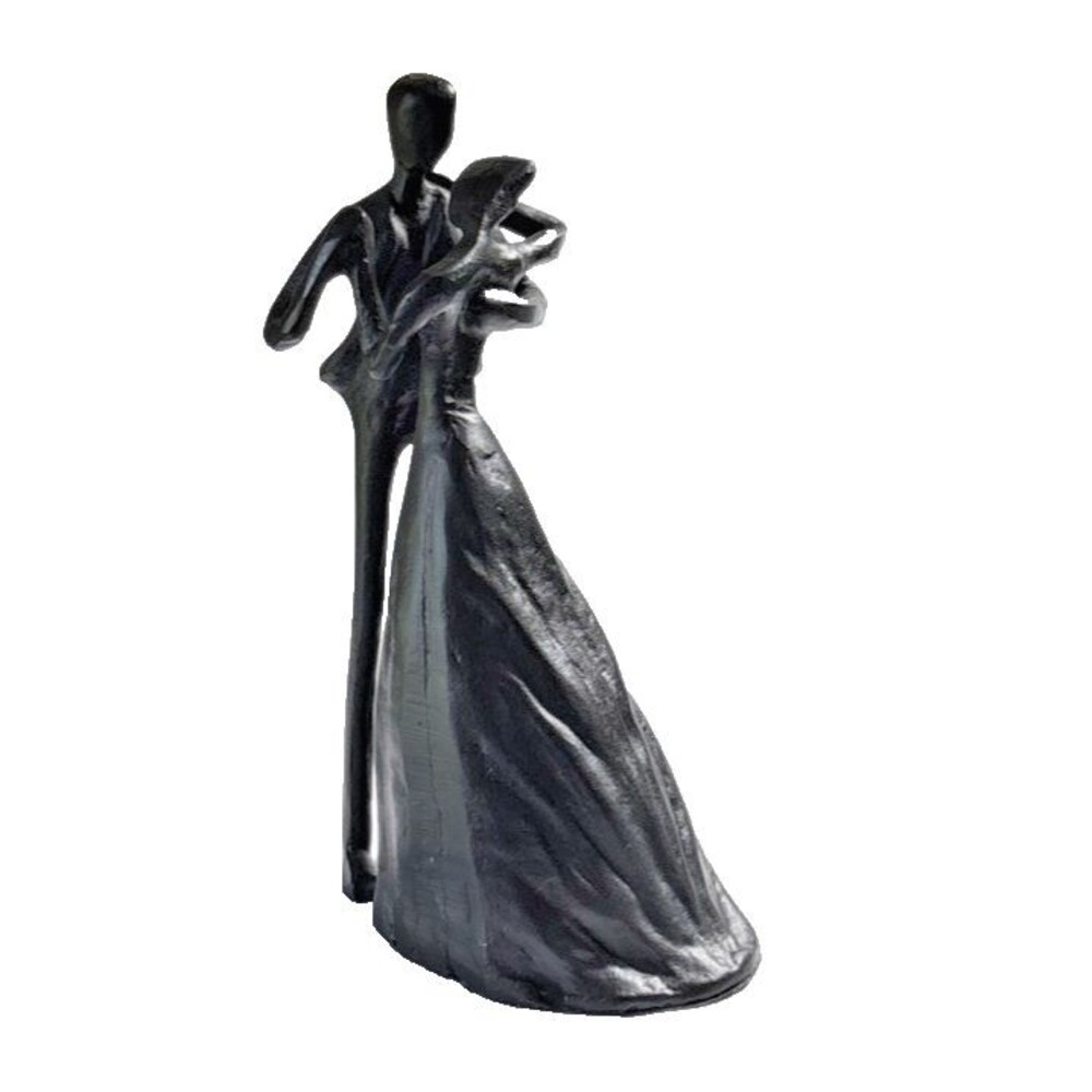 Artgenius Cast Iron Sculpture of Romantic Dancing Couple Black Finish